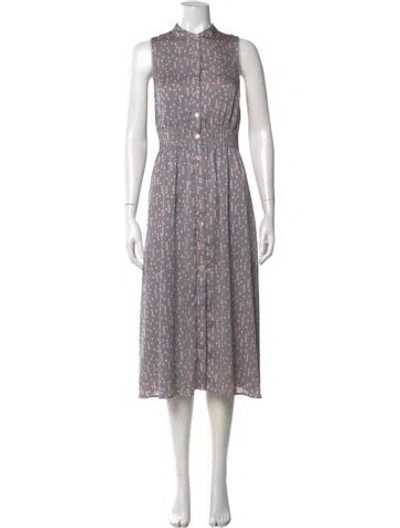 Pre-owned Equipment Floral Print Midi Length Dress In Multi
