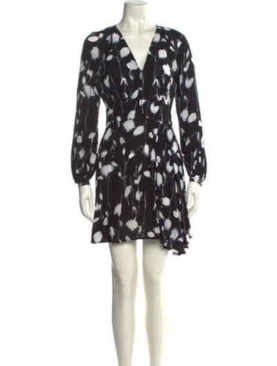 Pre-owned Equipment Floral Print Mini Dress In Black