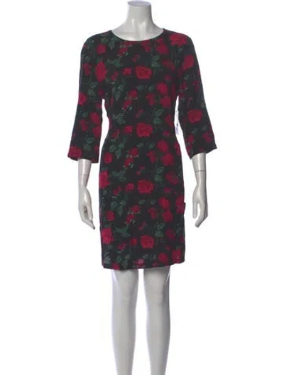 Pre-owned Equipment Floral Print Mini Dress W/ Tags In Gray