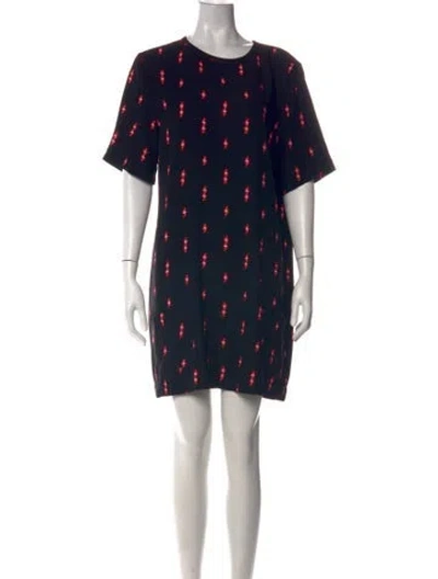 Pre-owned Equipment Graphic Print Mini Dress In Multi