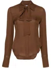 Equipment Graysen Silk Shirt In Brown