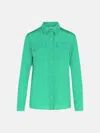 Equipment Green Silk Shirt In Green