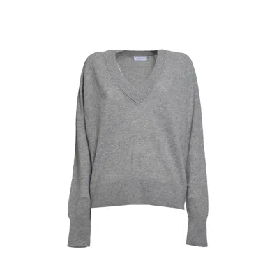 Equipment Grey Cashmere V-neck Sweater