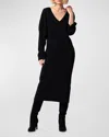 Equipment Jeannie Long Sleeve Cashmere Sweater Dress In True Black