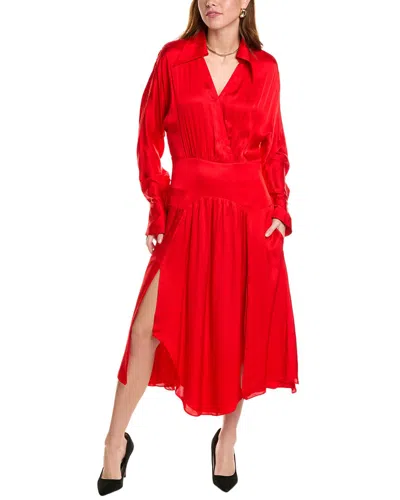 Equipment Joy Midi Dress In Red