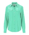 Equipment 'slim Signature' Emerald Green Shirt With Classic Collar In Green