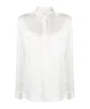 Equipment White Silk Slim Signature Shirt  In White