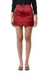 Equipment Laylin Print Miniskirt In Gazpacho And True Black