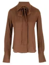 Equipment Graysen Silk Shirt In Brown