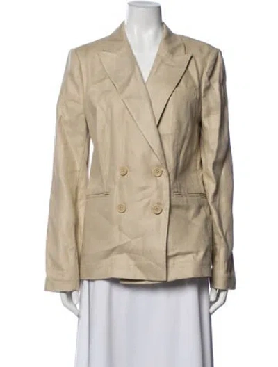 Pre-owned Equipment Linen Jacket In Neutrals