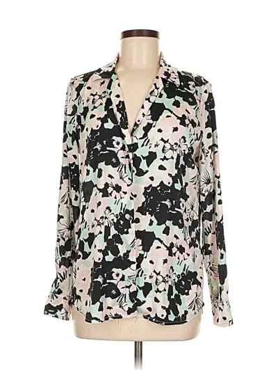 Pre-owned Equipment Long Sleeve Blouse In Black