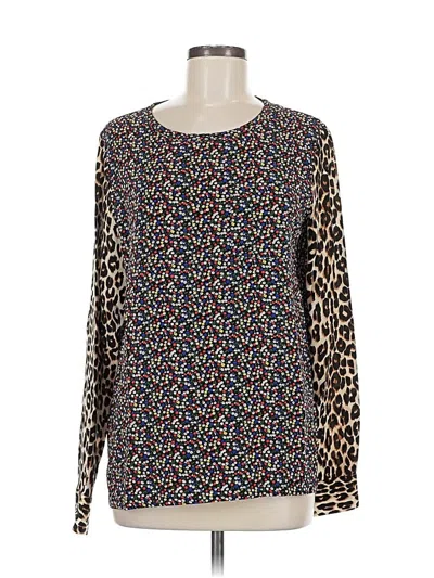 Pre-owned Equipment Long Sleeve Blouse In Black