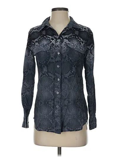 Pre-owned Equipment Long Sleeve Blouse In Black