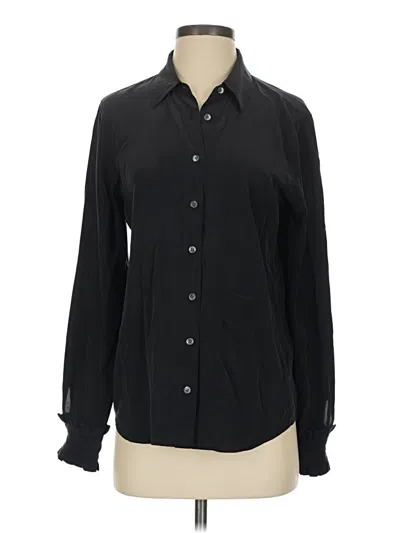 Pre-owned Equipment Long Sleeve Blouse In Black