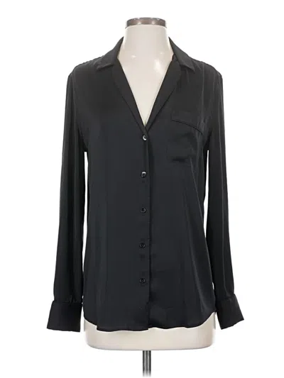 Pre-owned Equipment Long Sleeve Blouse In Black