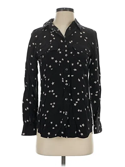 Pre-owned Equipment Long Sleeve Blouse In Black