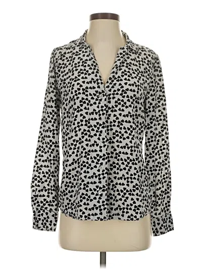 Pre-owned Equipment Long Sleeve Blouse In Ivory