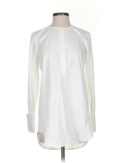 Pre-owned Equipment Long Sleeve Blouse In Ivory