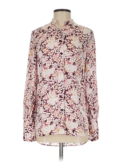 Pre-owned Equipment Long Sleeve Blouse In Ivory