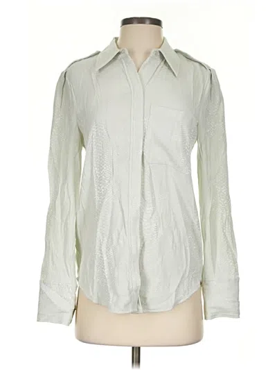 Pre-owned Equipment Long Sleeve Blouse In Ivory
