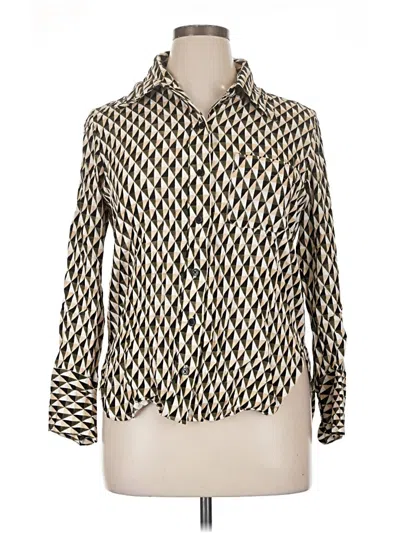 Pre-owned Equipment Long Sleeve Blouse In Ivory