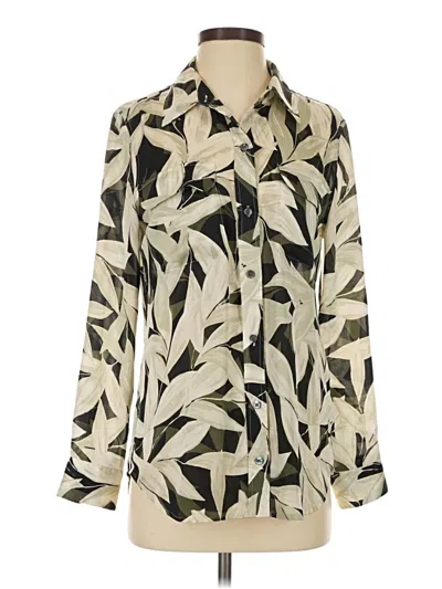 Pre-owned Equipment Long Sleeve Blouse In Ivory