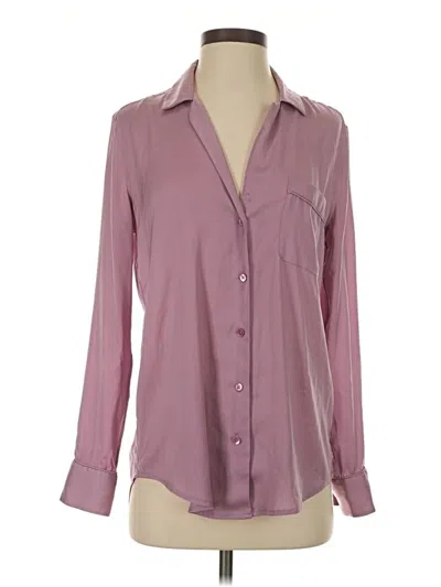Pre-owned Equipment Long Sleeve Blouse In Purple