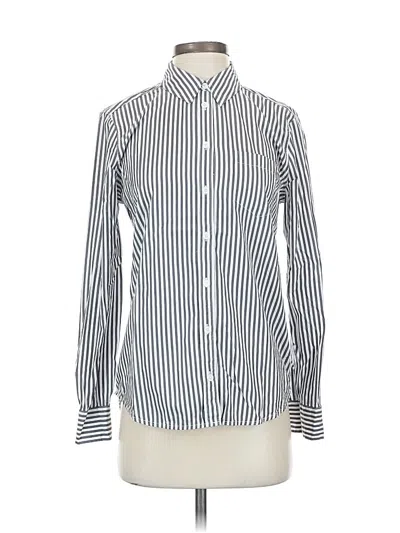 Pre-owned Equipment Long Sleeve Blouse In White