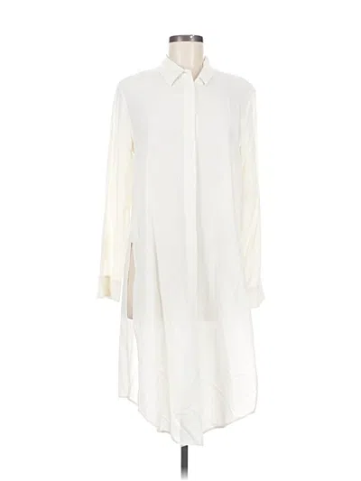 Pre-owned Equipment Long Sleeve Blouse In White
