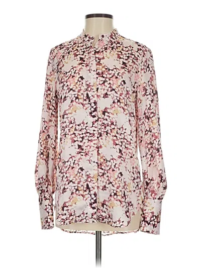 Pre-owned Equipment Long Sleeve Blouse In White