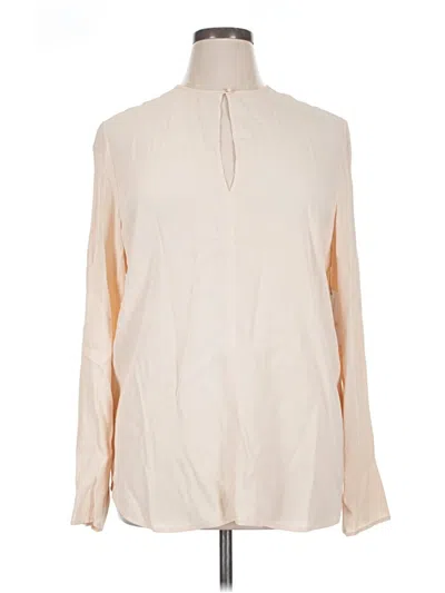 Pre-owned Equipment Long Sleeve Blouse In White