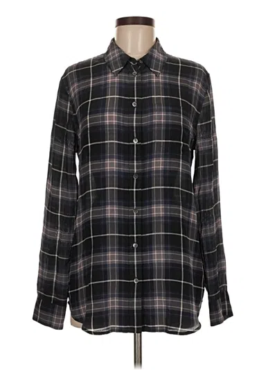 Pre-owned Equipment Long Sleeve Button Down Shirt In Black