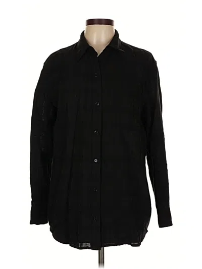 Pre-owned Equipment Long Sleeve Button Down Shirt In Black