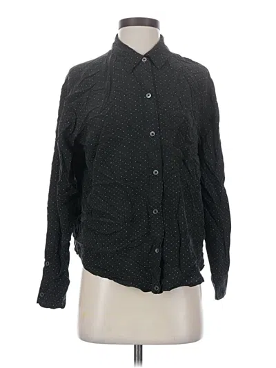 Pre-owned Equipment Long Sleeve Button Down Shirt In Black
