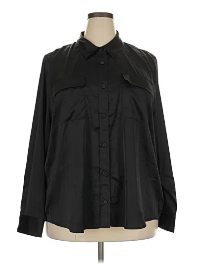 Pre-owned Equipment Long Sleeve Button Down Shirt In Black