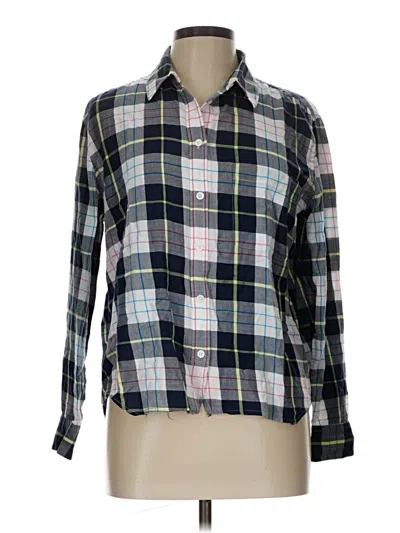 Pre-owned Equipment Long Sleeve Button Down Shirt In Blue