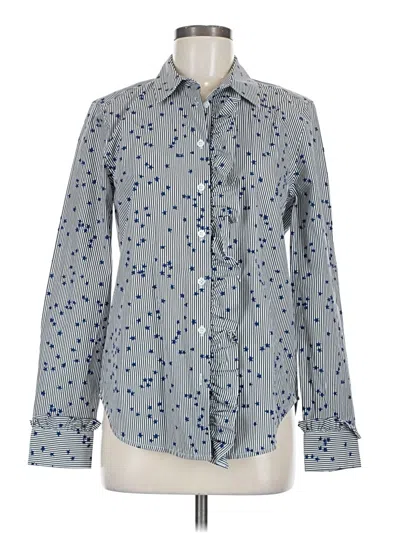 Pre-owned Equipment Long Sleeve Button Down Shirt In Blue