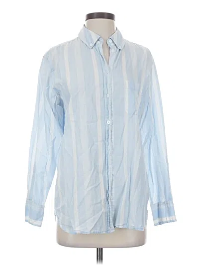 Pre-owned Equipment Long Sleeve Button Down Shirt In Blue