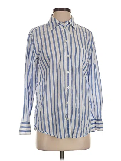 Pre-owned Equipment Long Sleeve Button Down Shirt In Blue