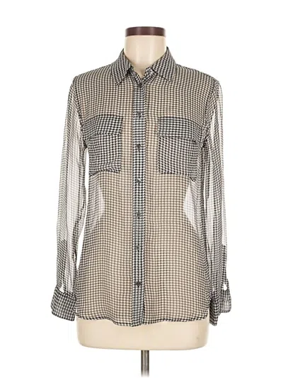 Pre-owned Equipment Long Sleeve Button Down Shirt In Gray