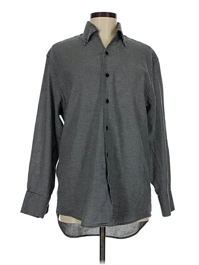 Pre-owned Equipment Long Sleeve Button Down Shirt In Gray