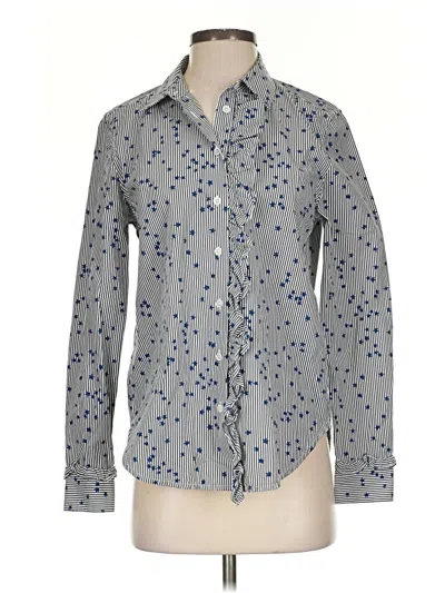 Pre-owned Equipment Long Sleeve Button Down Shirt In Gray