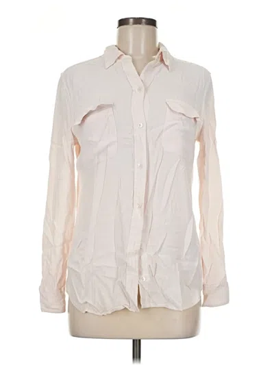 Pre-owned Equipment Long Sleeve Button Down Shirt In Ivory