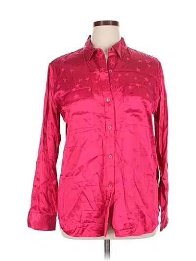 Pre-owned Equipment Long Sleeve Button Down Shirt In Pink