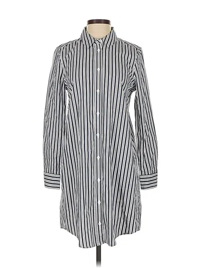 Pre-owned Equipment Long Sleeve Button Down Shirt In Silver