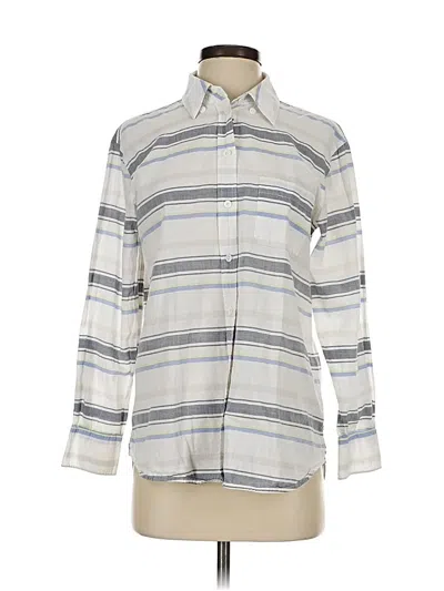 Pre-owned Equipment Long Sleeve Button Down Shirt In Silver