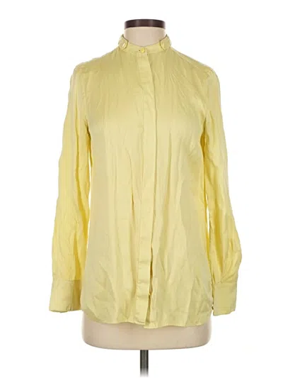 Pre-owned Equipment Long Sleeve Polo Shirt In Yellow