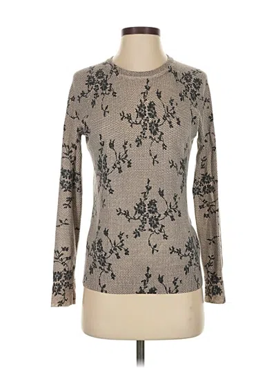 Pre-owned Equipment Long Sleeve Top Gray Turtleneck Tops