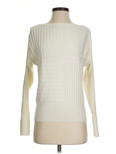 Pre-owned Equipment Long Sleeve Top Ivory Turtleneck Tops