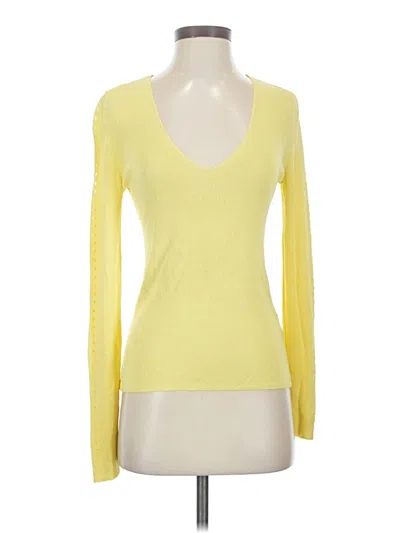 Pre-owned Equipment Long Sleeve T-shirt In Yellow